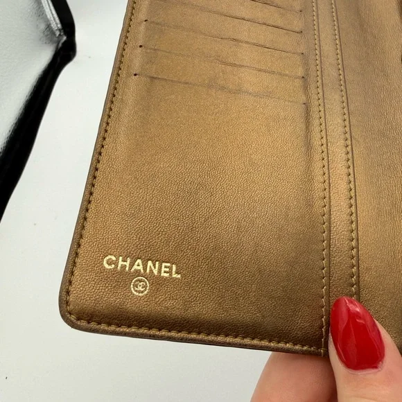 Rare Chanel Bronze Mosaic Pattern Wallet - Picture 7 of 9